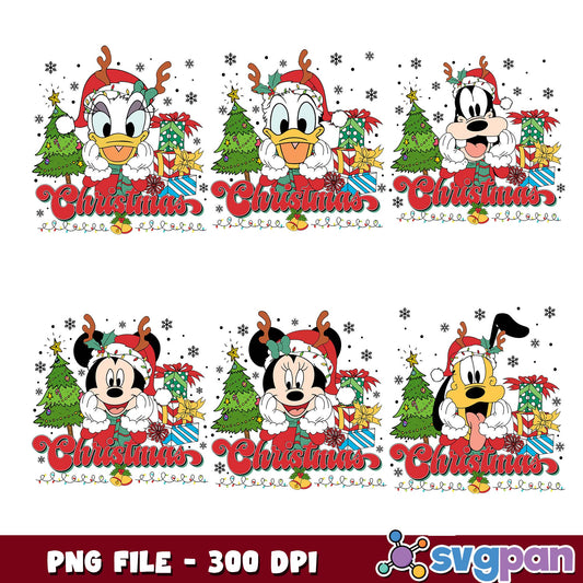 Christmas mickey friends png bundle