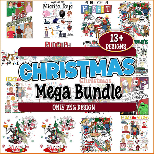 Christmas misfit png bundle