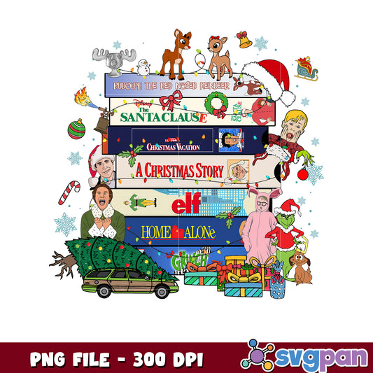 Christmas movies png, home alone png, christmas songs png