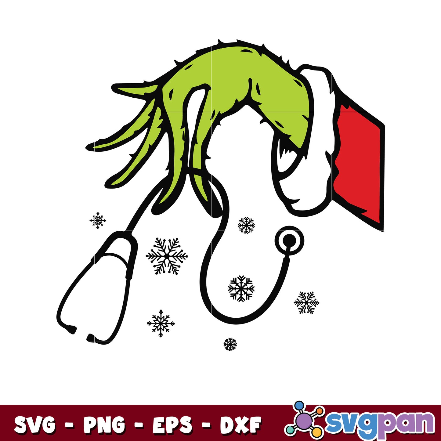 Christmas nurse grinch santa vibe svg