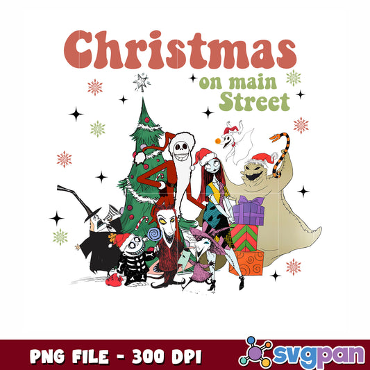 Christmas on main street png, christmas movies png, jack christmas png