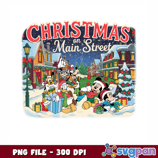 Christmas on main street png, christmnas toys png, christmas disney png