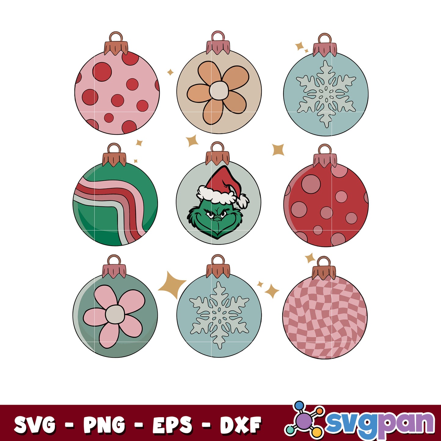 Christmas ornaments the grinch svg