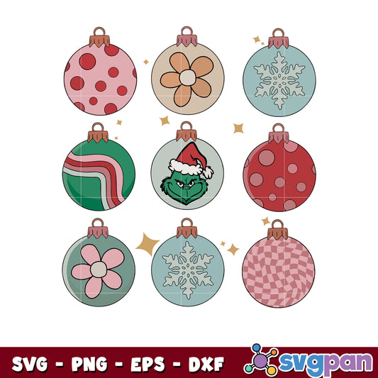 Christmas ornaments the grinch svg