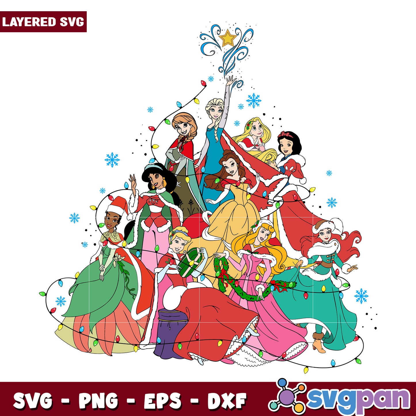 Christmas princess design svg, christmas vacation svg, christmas grinch svg
