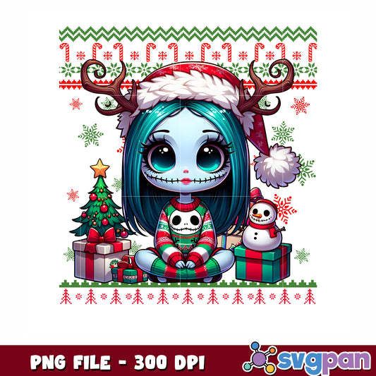 Christmas sally png, christmas cartoons png, nightmare png