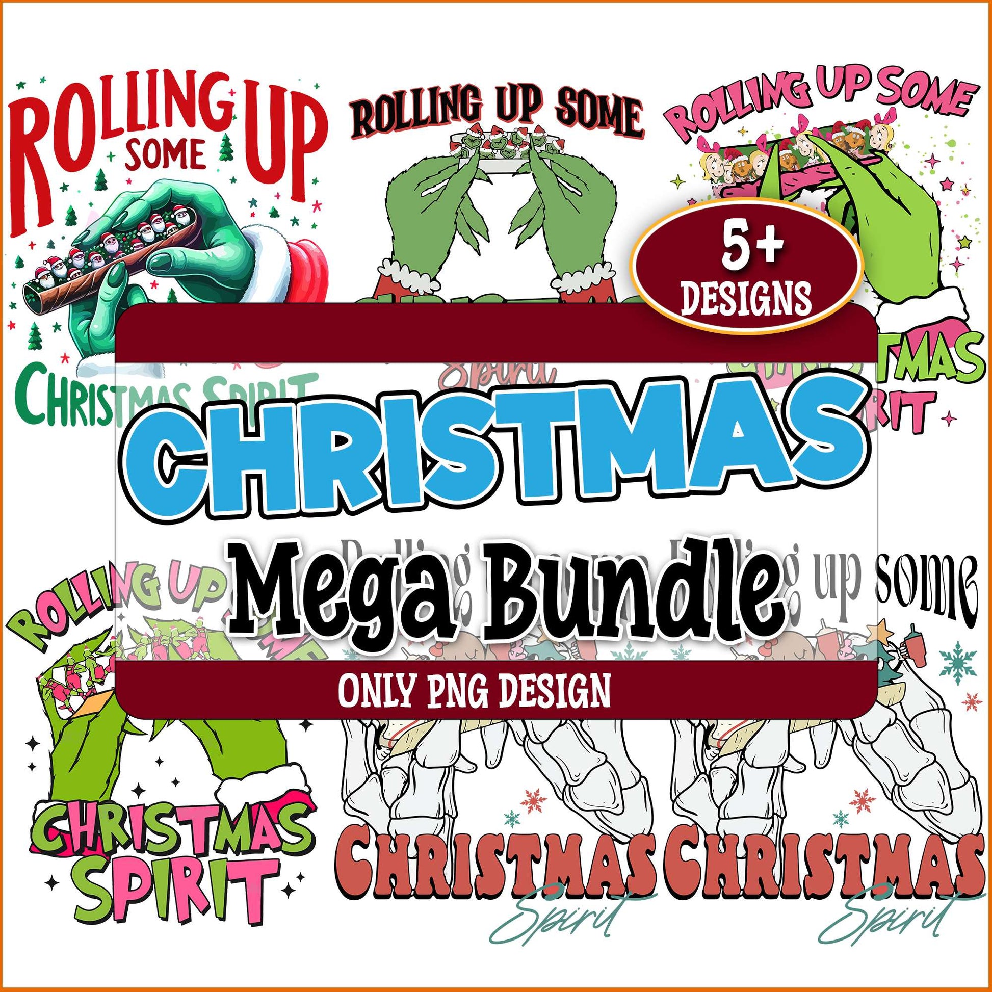 Christmas spirit png bundle
