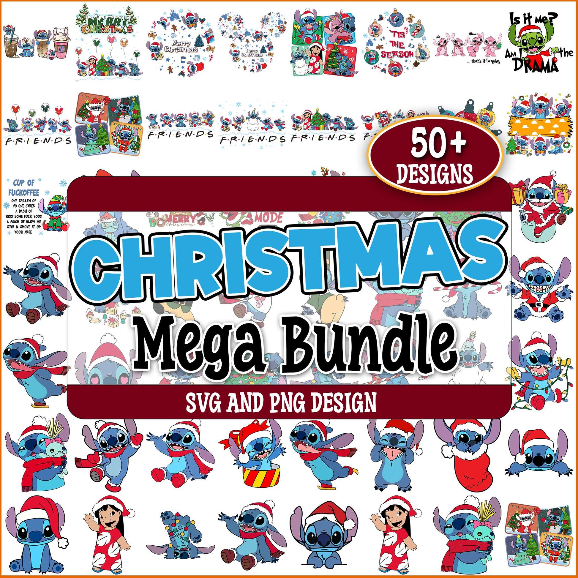 Christmas stitch film svg bundle