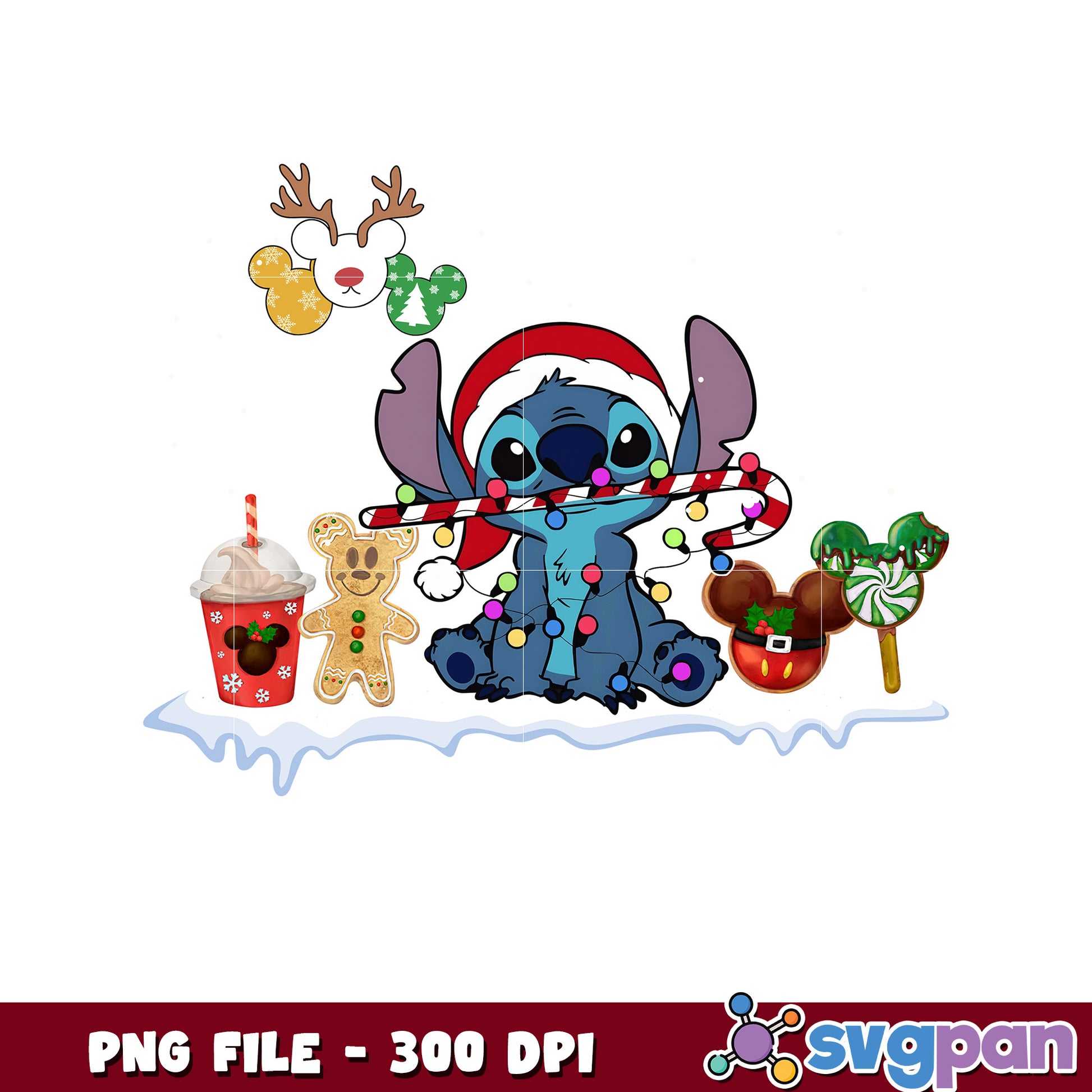 Christmas stitch png, christmas​ png, christmas stories​ png