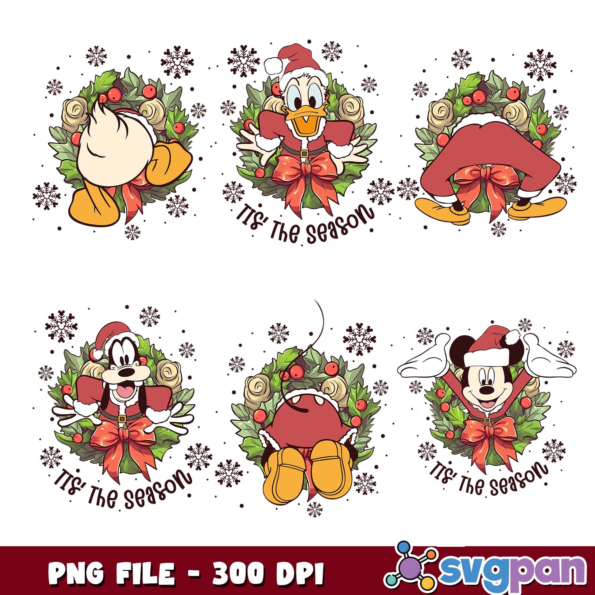 Christmas tis the season png bundle