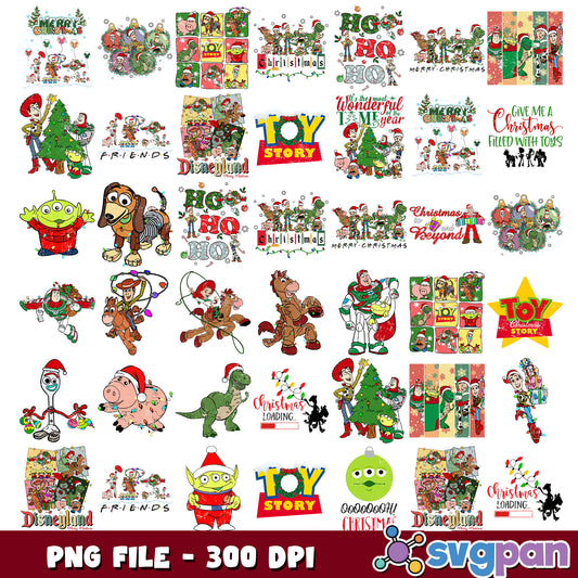 Christmas toy story world png bundle
