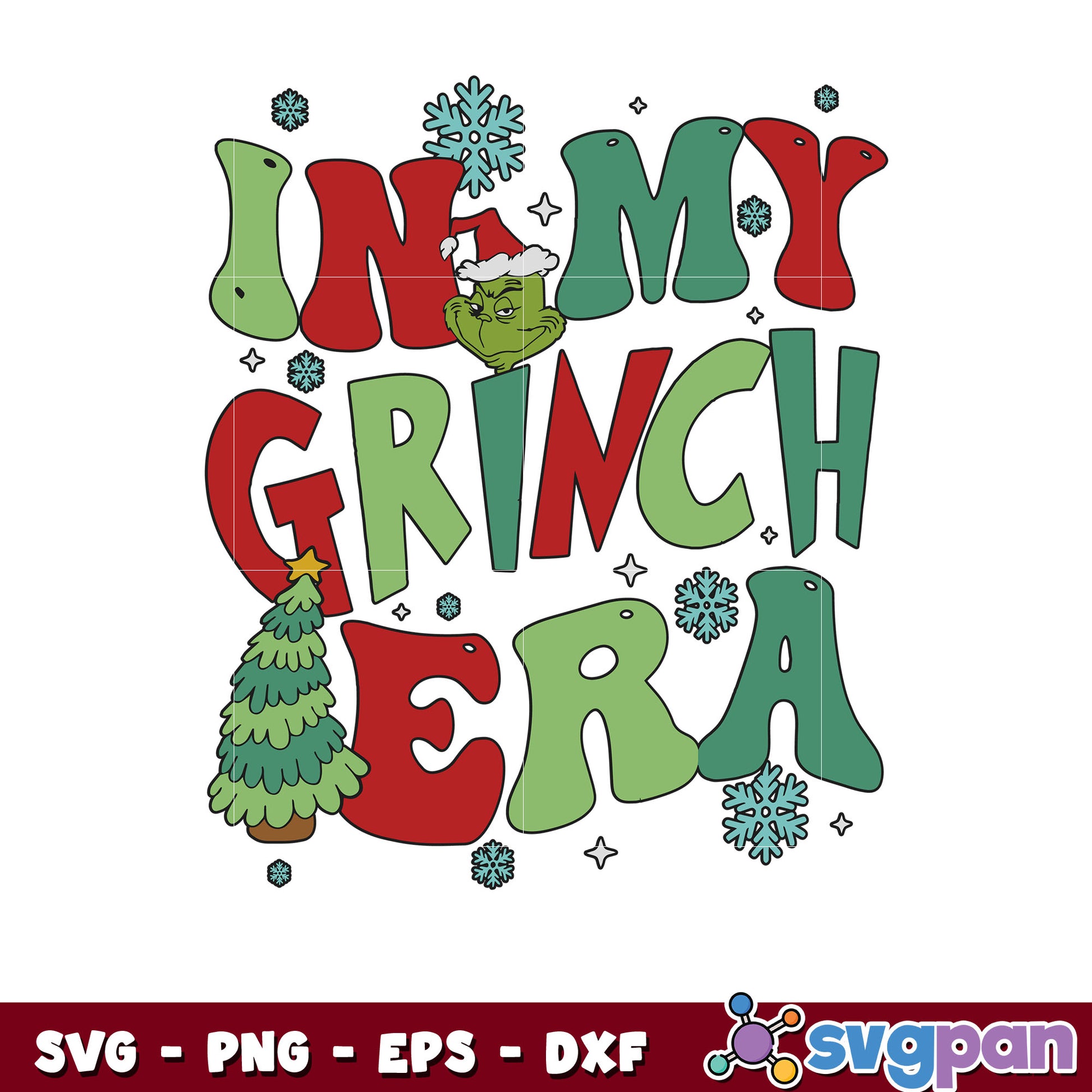 Christmas tree in my grinch era grinchmas svg