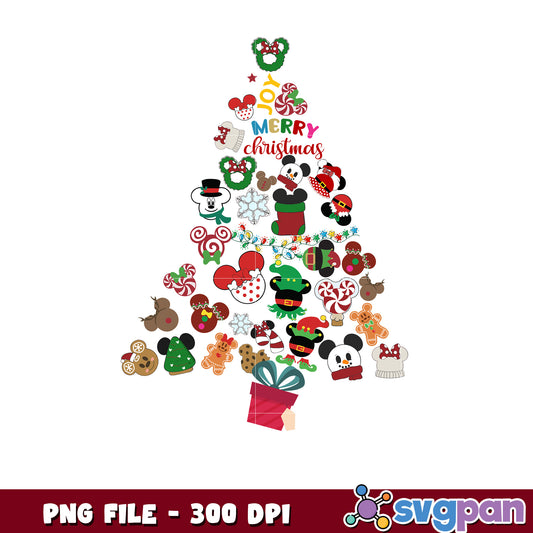 Christmas tree png, chistmas design png, disney cartoon png