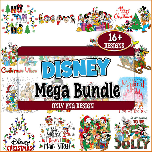 Christmas vibes disney png bundle