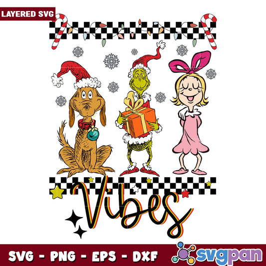Christmas vibes svg, grinchmas svg, the grinch svg