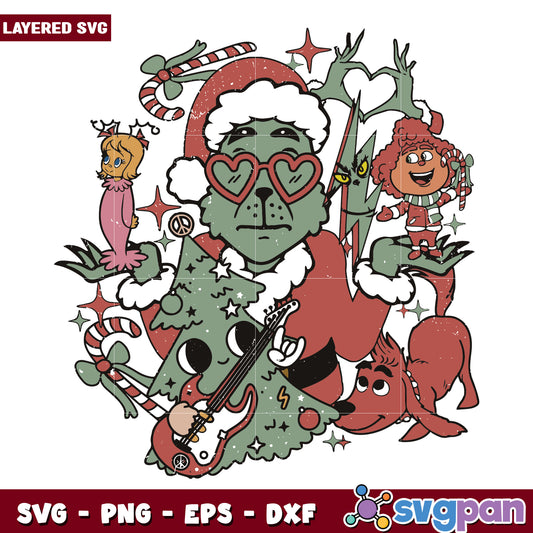Christmmas grinch design svg, grinch character svg, grinch movie svg