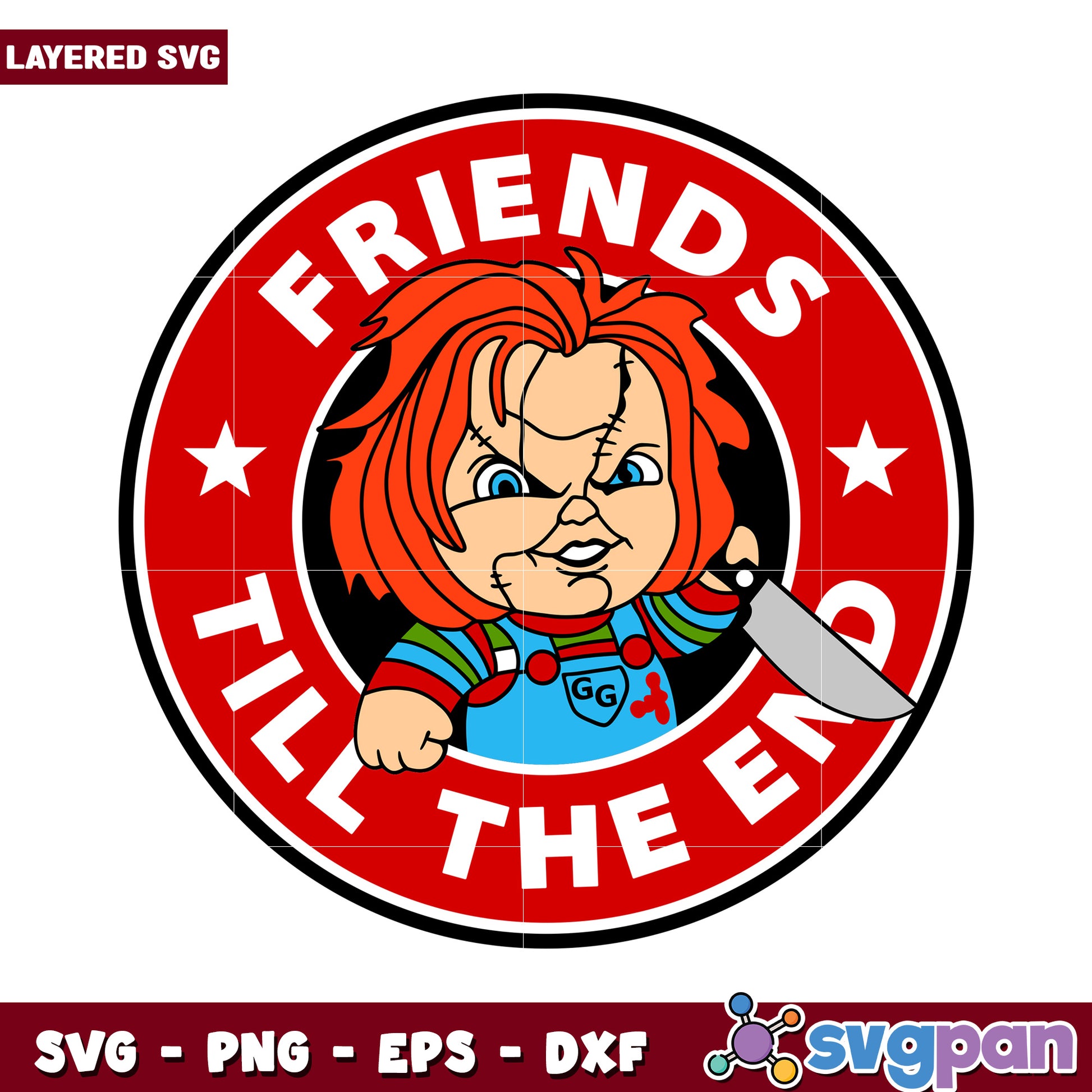 Chucky Friends Till the End SVG Design, Perfect for Horror Fans