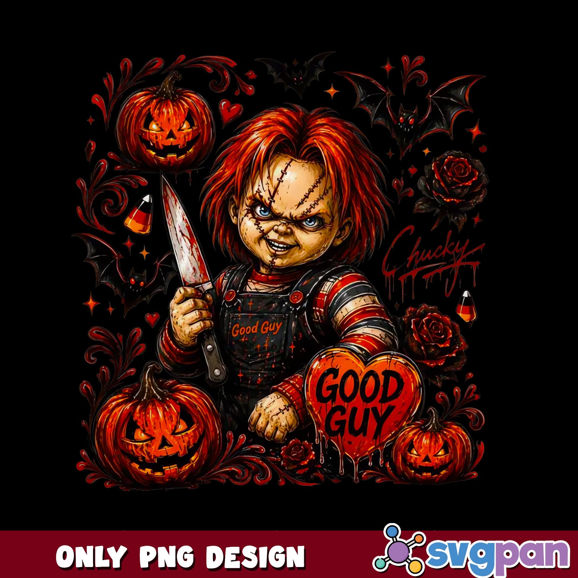 Chucky Good Guy Halloween PNG, Horror Movie PNG, Killer Doll PNG
