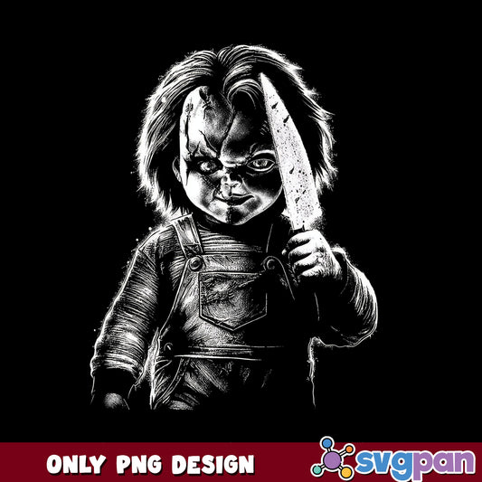Chucky Horror Doll PNG, Halloween Horror PNG, Killer Doll PNG