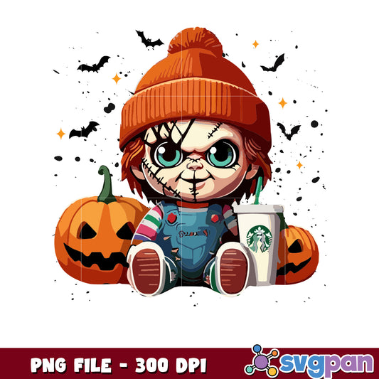 Chucky chibi png, trick or treat png, halloween songs png