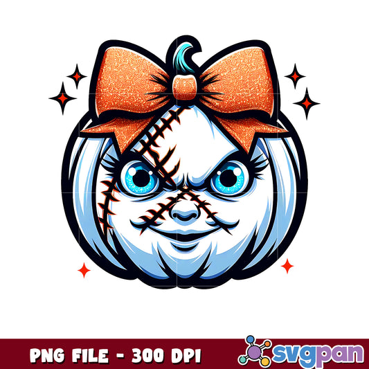 Chucky pumpkin png, cartoon characters png, halloween png