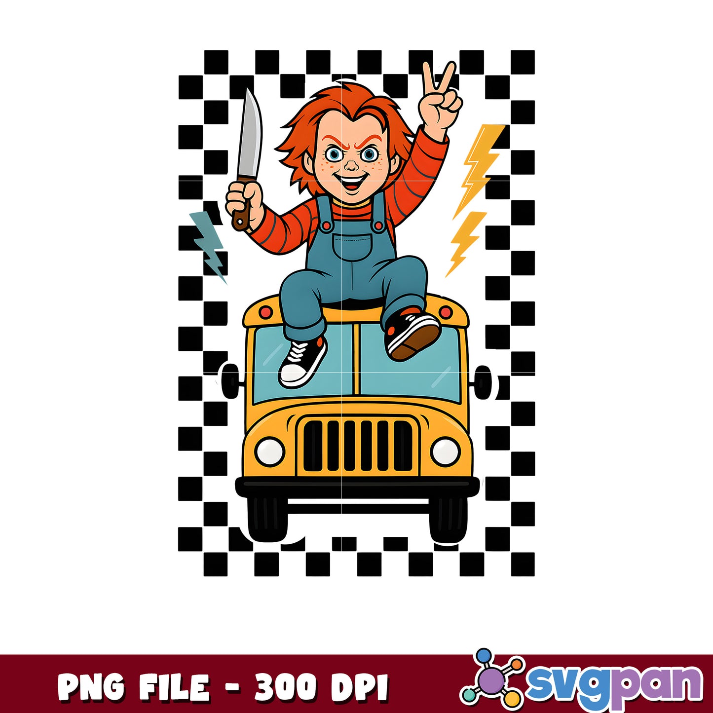 Chucky school bus png