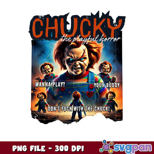 Chucky the playfull horror png, halloween horror characters png, halloween town png