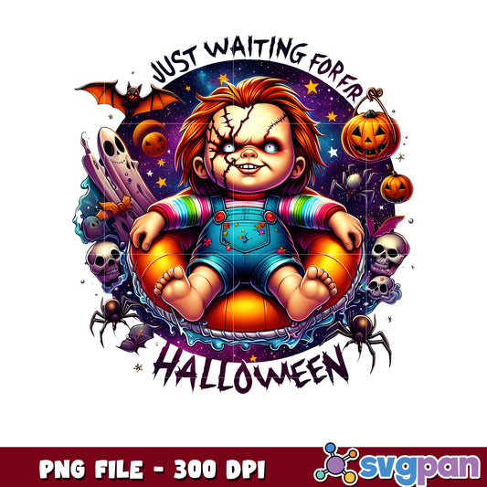 Chucky waiting for halloween png, halloween vacation png, halloween toys png