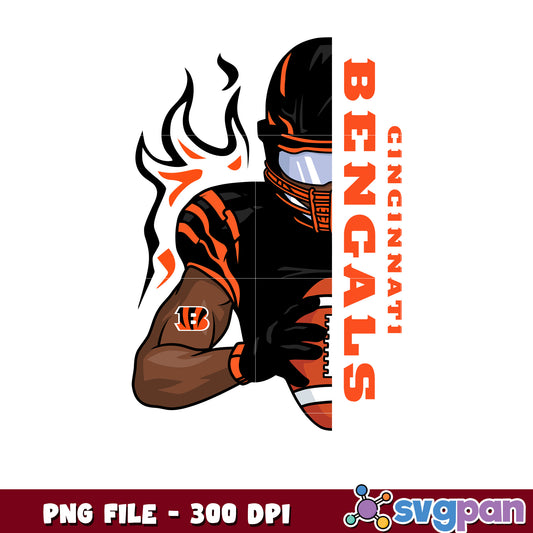 Cincinati bengals nfl man player design png, american football league png, nfl teams png