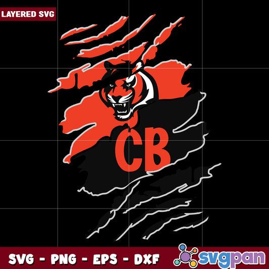Cincinnati Bengals claws design svg, american football svg, nfl games svg