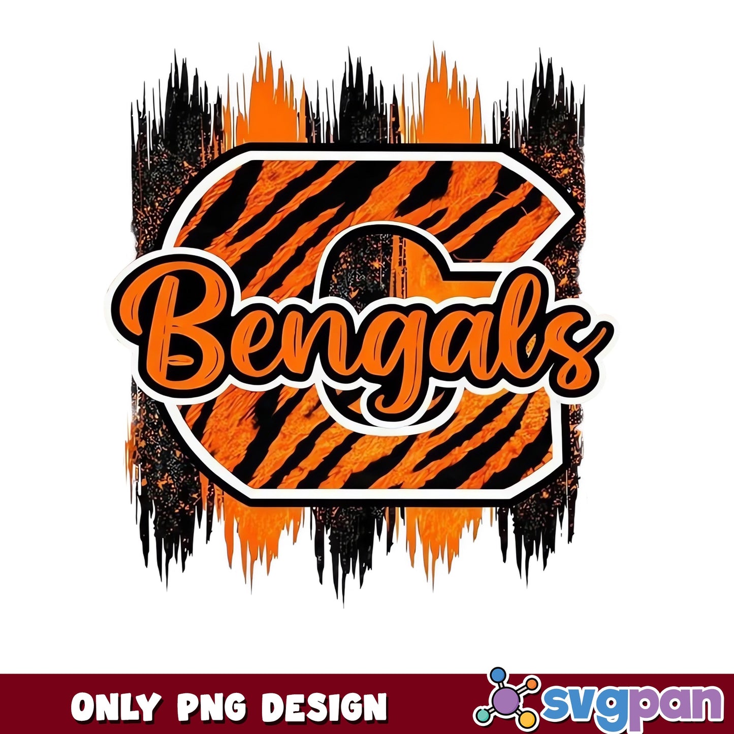Cincinnati Bengals PNG, Bengals Football Sublimation, NFL PNG