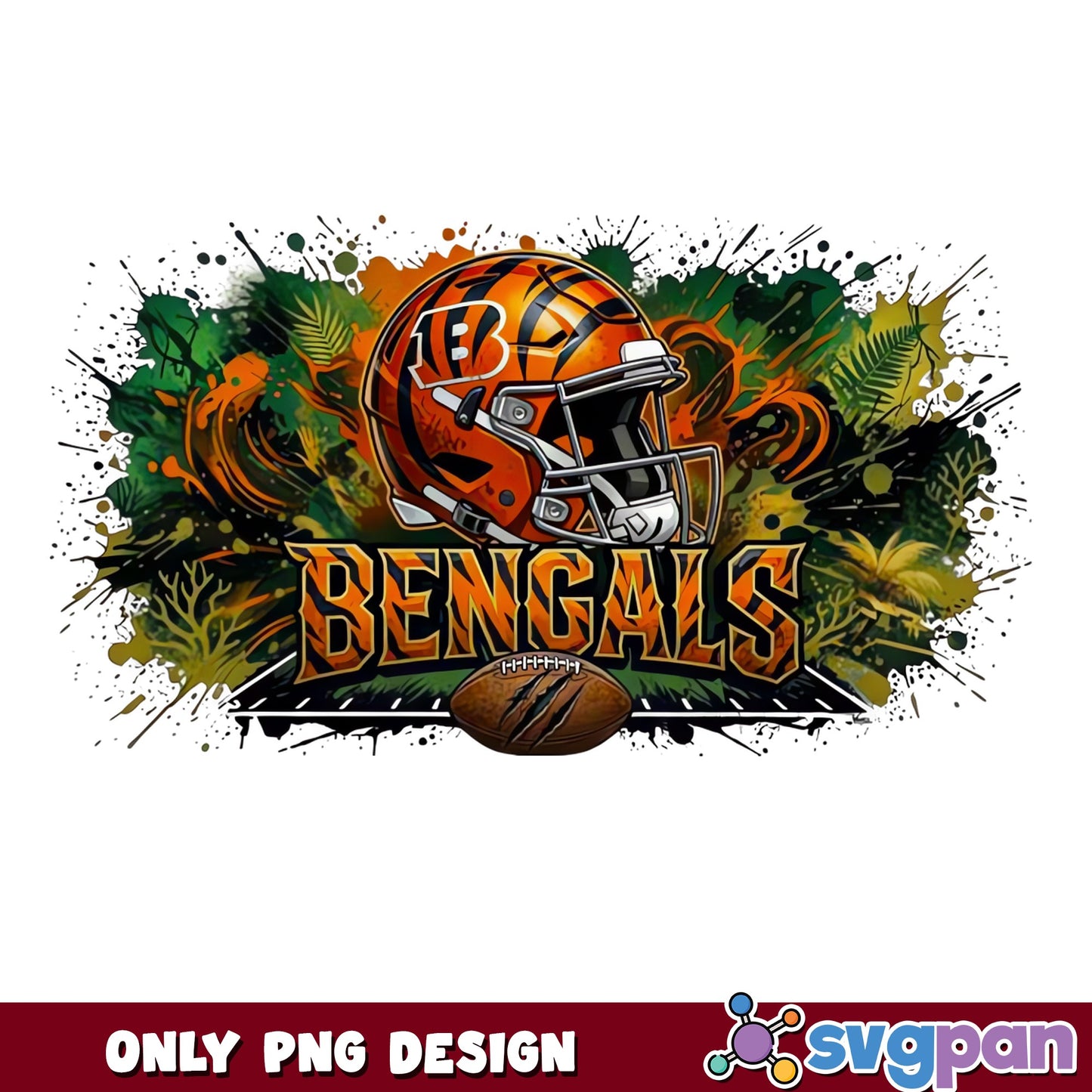 Cincinnati Bengals PNG, NFL Football Helmet Design, Bengals PNG