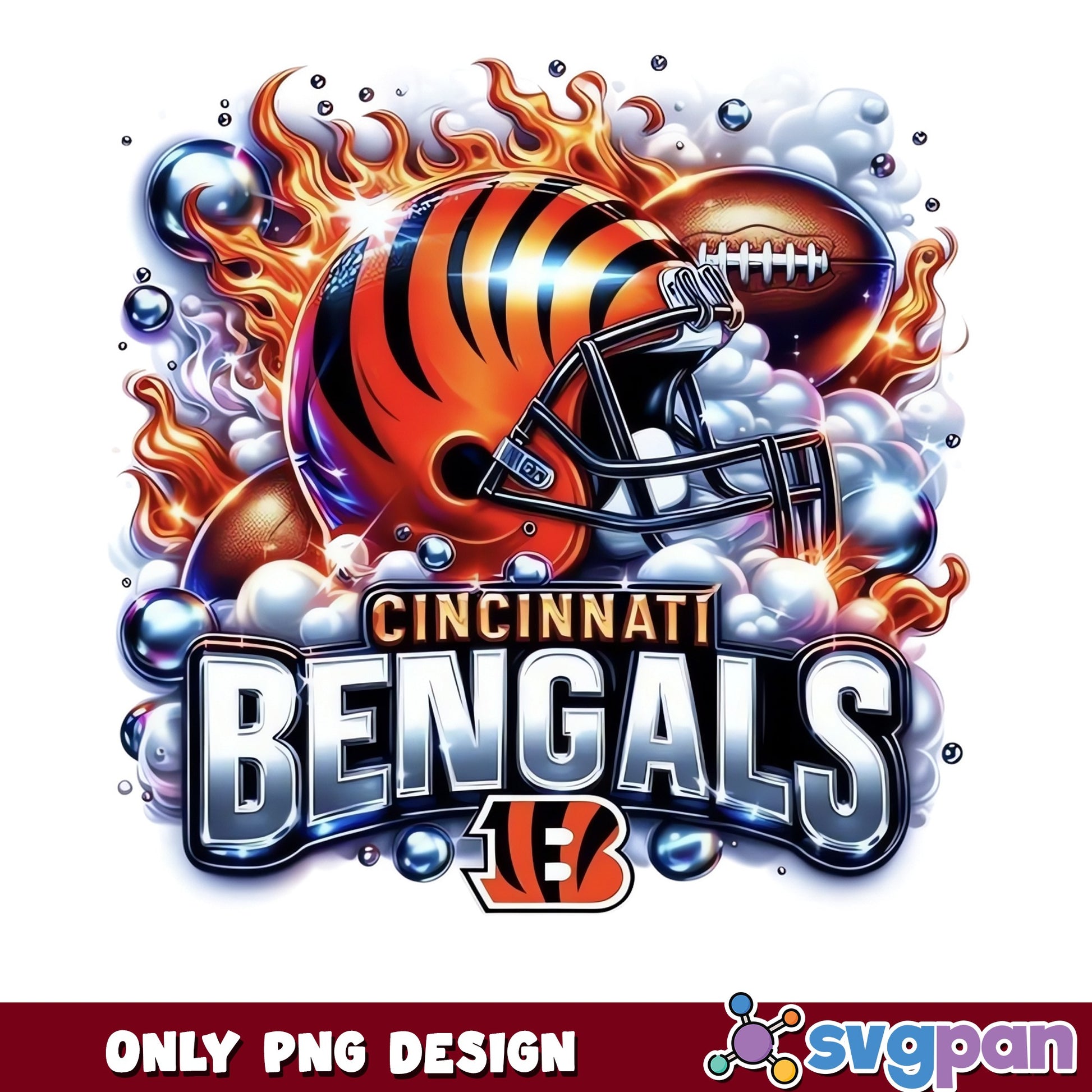 Cincinnati Bengals PNG, NFL Football Team Design, Bengals PNG