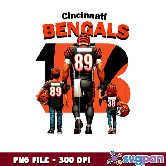 Cincinnati bengals best dad ever design png, nfl bengals, rugby american png