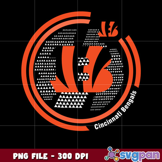 Cincinnati bengals circle logo design png, nfl teams logo png, nfl 2025 png