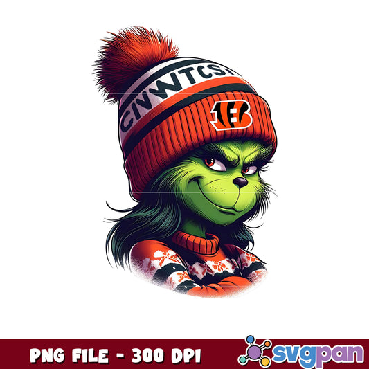 Cincinnati bengals girl grinch png, nfl playoffs png, nfl football​ png