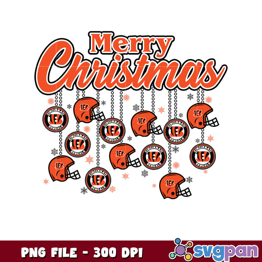 Cincinnati bengals helmet merry christmas png, nfl games today​ png, nfl teams 2025 png