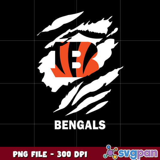 Cincinnati bengals png, nfl bengals team logo png, orange and black tiger png