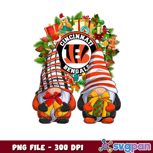 Cincinnatis bengals christmas png, list of nfl teams png, chrismas gnome​ png