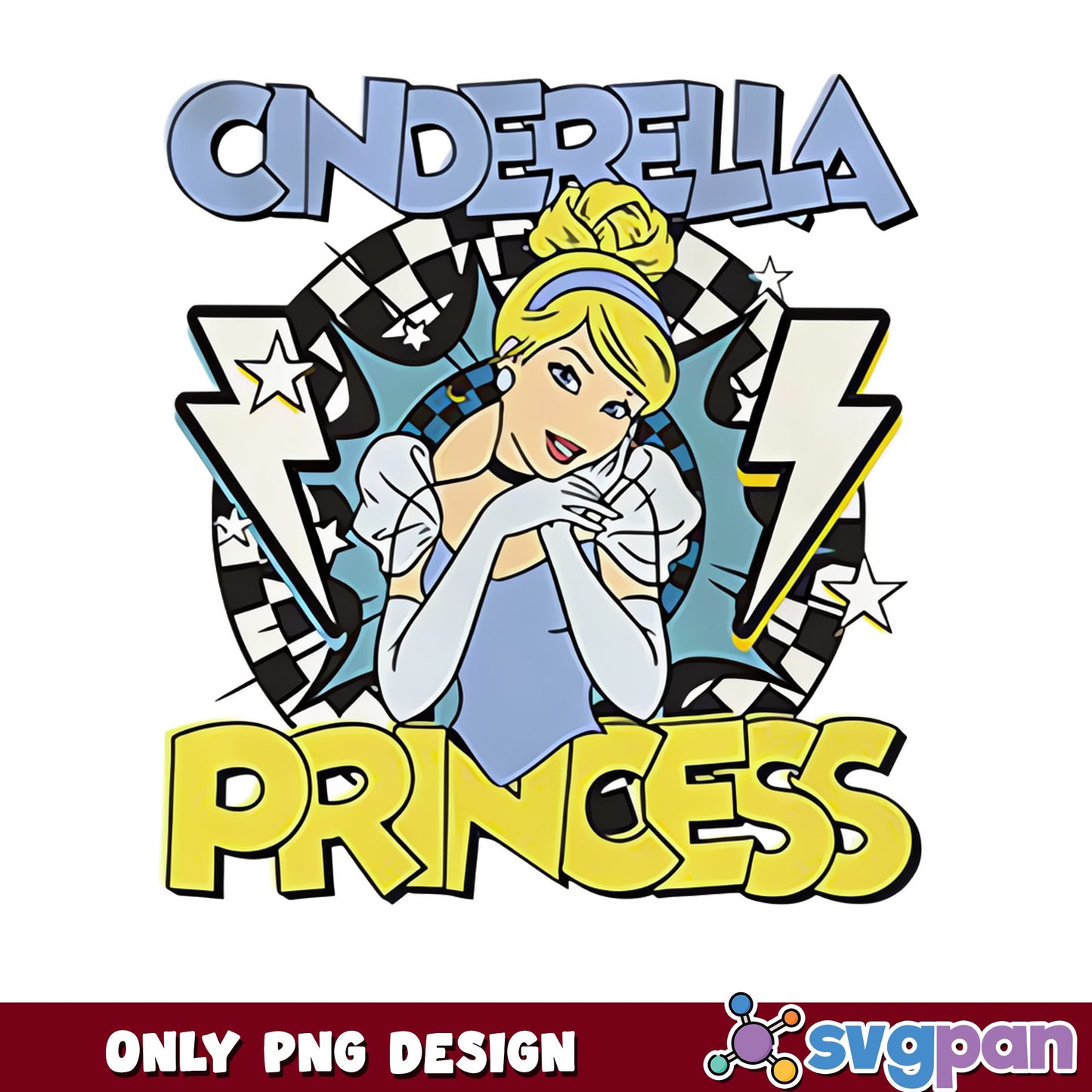 Cinderella Princess PNG, Disney Princess PNG, Retro Disney PNG