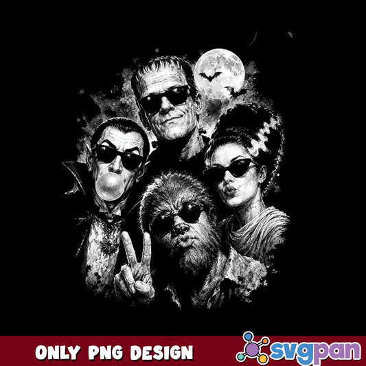 Classic Monsters Halloween PNG, Horror Squad PNG, Frankenstein PNG