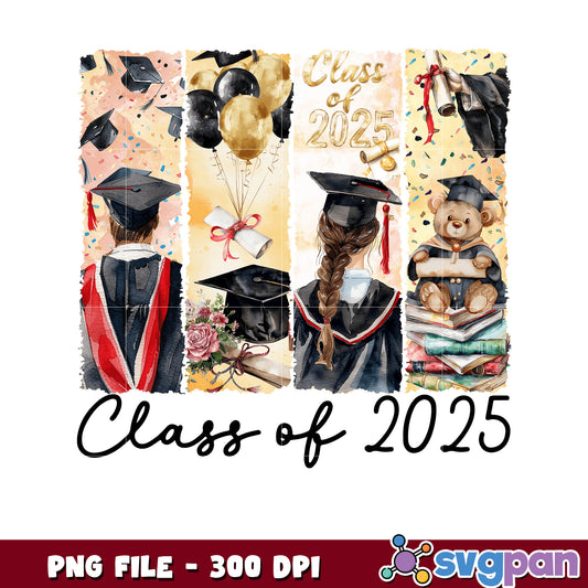 Class of 2025 Graduation PNG 300 DPI