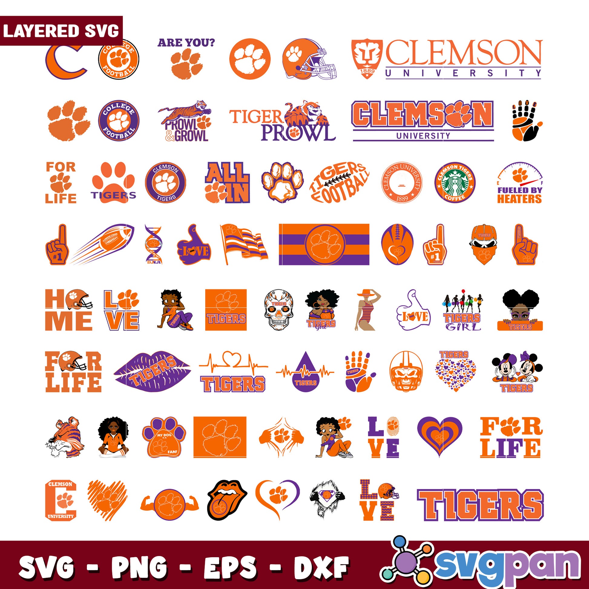 Clemson University SVG Bundle for Tigers Fans 2023