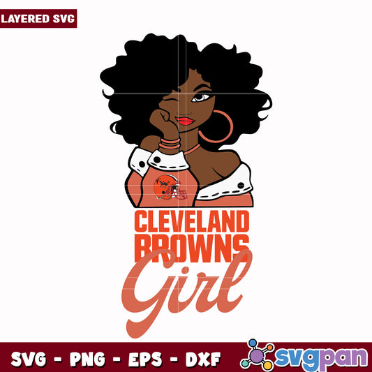 Cleveland Browns Girl svg, nfl svg, national football league svg