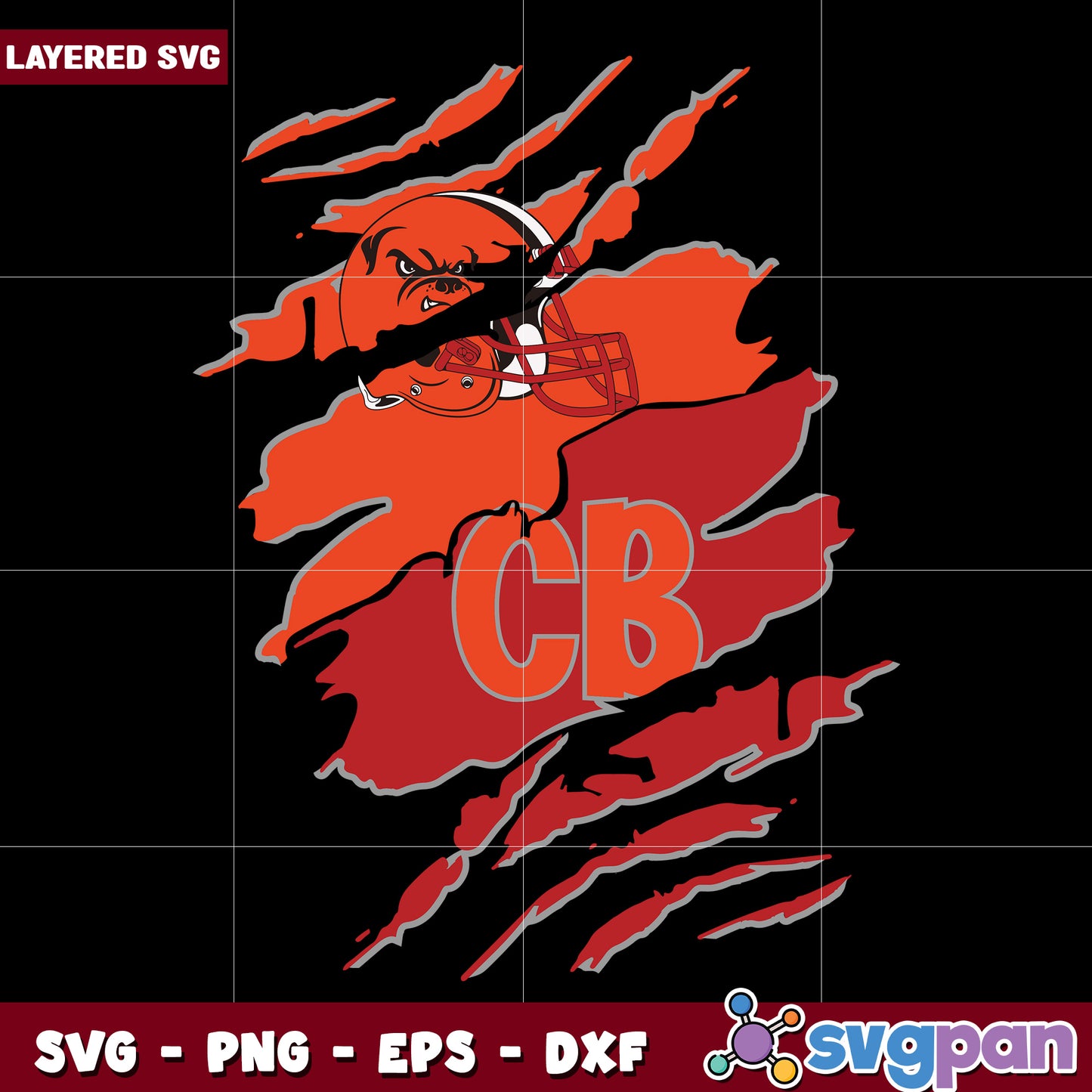 Cleveland Browns claws design svg, american football svg, nfl games svg