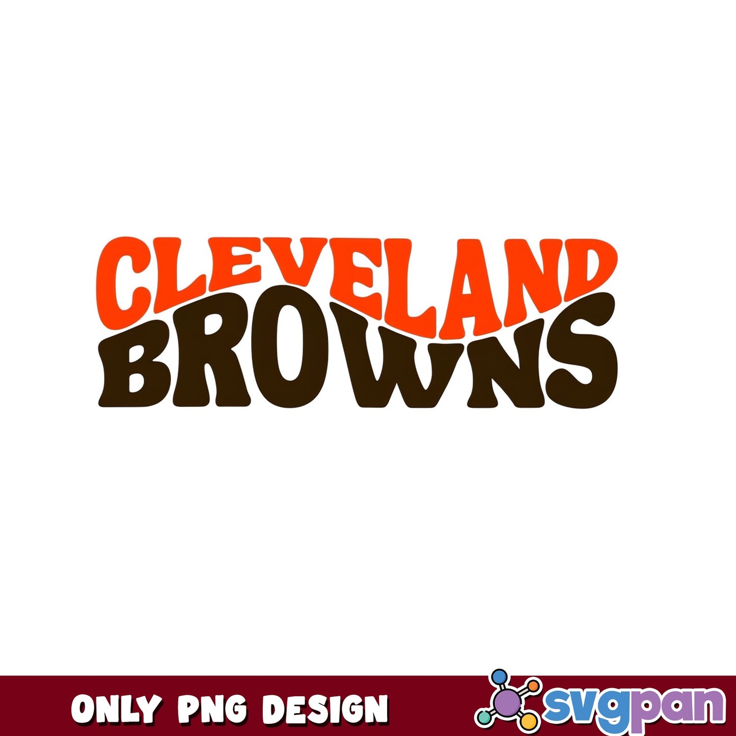 Cleveland Browns Wavy PNG, Browns Football, NFL Team PNG