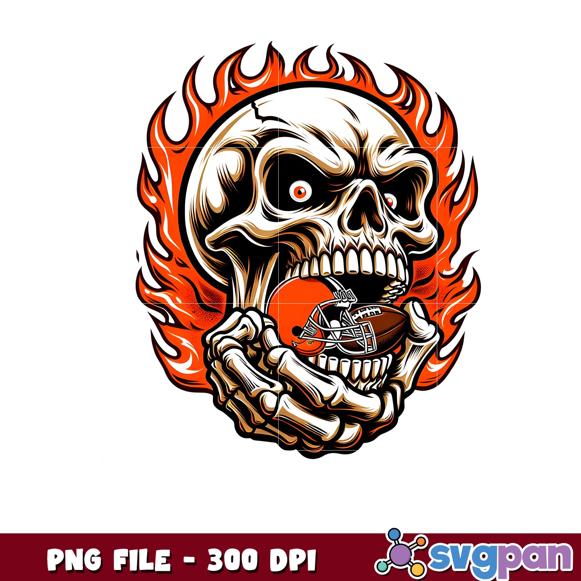 Cleveland browns burning skull png, super bowl 2025 png, american football league png