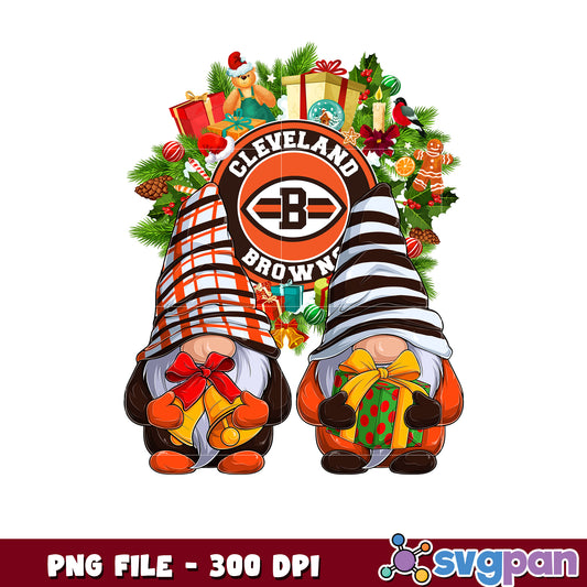 Cleveland browns christmas png, list of nfl teams png, chrismas gnome​ png