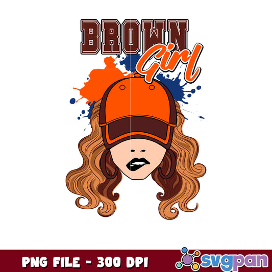 Cleveland browns girl hat design png, nfl browns, rugby american png