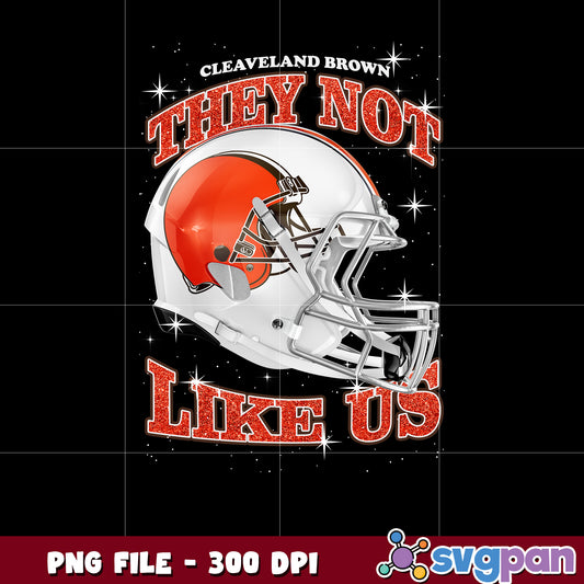 Cleveland browns helmet they not like us design png, nfl browns, rugby american png
